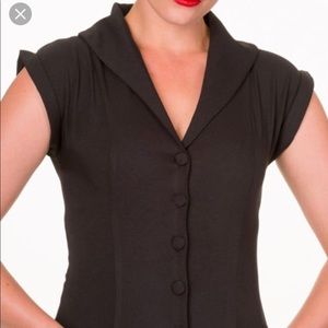 NWT! Unique Vintage-button front blouse